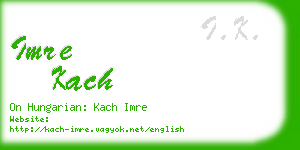 imre kach business card